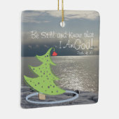まだ神の聖降誕祭を知パーソナライズされたる セラミックオーナメント (右)