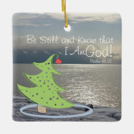 まだ神の聖降誕祭を知パーソナライズされたる セラミックオーナメント