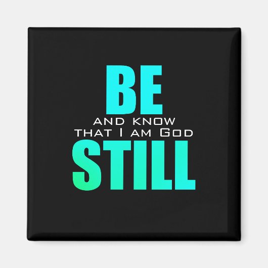 まだ神の詩篇46青を知っている マグネット (正面)