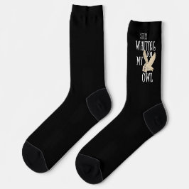 まだ私のフクロウおもしろい魔法の学校手紙を待っている ソックス