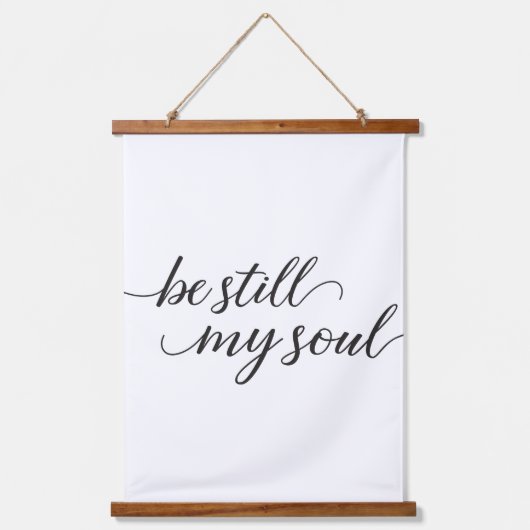 まだ私の魂のエレガント台本モダンのウォールアート 吊り下げ型タペストリー (正面)