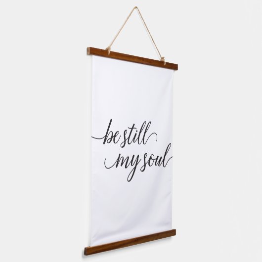 まだ私の魂のエレガント台本モダンのウォールアート 吊り下げ型タペストリー (傾斜あり)