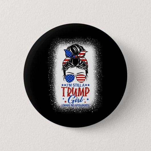 まだ私は謝罪しないトランプ2024 缶バッジ (正面)