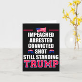 まだ立っている弾劾された有罪判決を受けた発砲 カード (黄色い花)