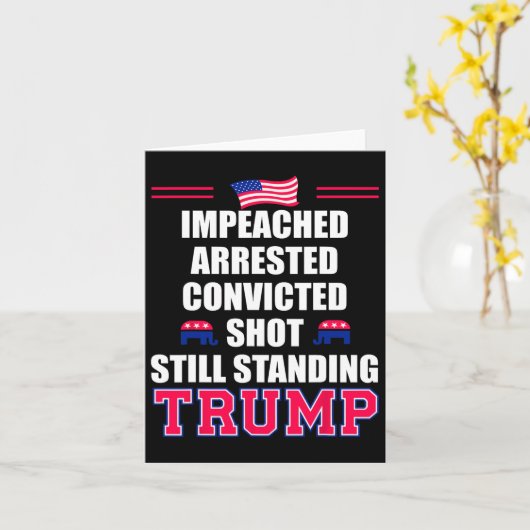 まだ立っている弾劾された有罪判決を受けた発砲 カード (黄色い花)