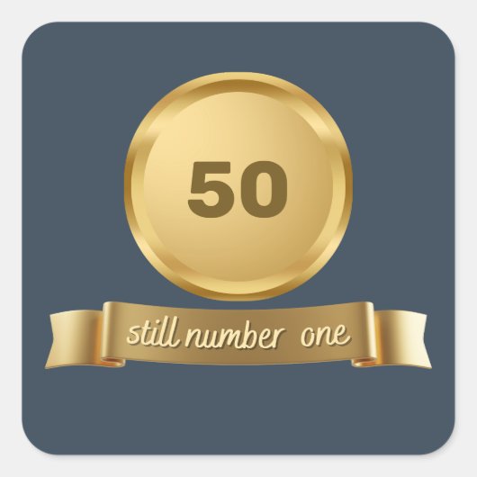 まだ第1位 – 誕生日 スクエアシール (正面)