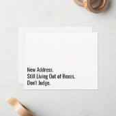 まだ箱の中から生きている、おもしろカードを判断しない ノートカード (正面/裏面インサイチュ)