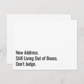 まだ箱の中から生きている、おもしろカードを判断しない ノートカード (正面/裏面)