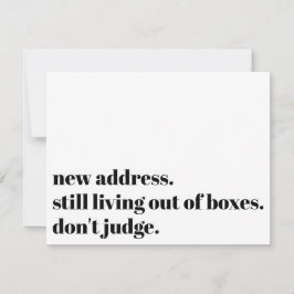 まだ箱の中から生きている、おもしろカードを判断しない ノートカード