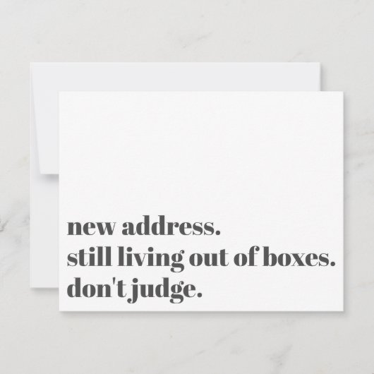 まだ箱の中から生きている、カードを判断しない ノートカード (正面)