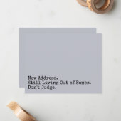 まだ箱の中から生きている、ブルーカードを判断しない ノートカード (正面/裏面インサイチュ)