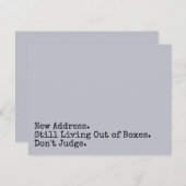 まだ箱の中から生きている、ブルーカードを判断しない ノートカード (正面/裏面)