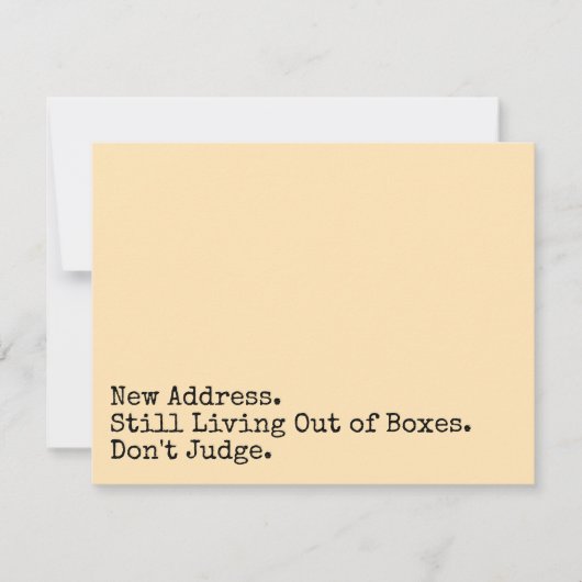 まだ箱の中から生きている、桃のカードを判断しない ノートカード (正面)