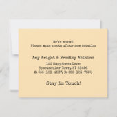 まだ箱の中から生きている、桃のカードを判断しない ノートカード (裏面)