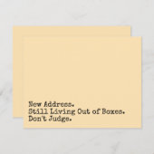 まだ箱の中から生きている、桃のカードを判断しない ノートカード (正面/裏面)