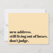 まだ箱の中から生きている、桃のカードを判断しない ノートカード (正面)