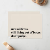 まだ箱の中で生きている、クリームカードを判断しない ノートカード (正面/裏面インサイチュ)