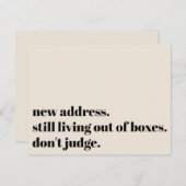 まだ箱の中で生きている、クリームカードを判断しない ノートカード (正面/裏面)