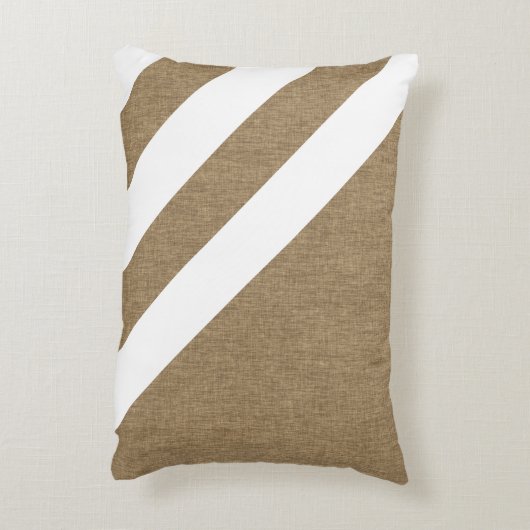 まだ素朴バモダンフェイクラップ白ストライプ アクセントクッション (裏面(縦))