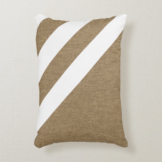 まだ素朴バモダンフェイクラップ白ストライプ アクセントクッション (正面(垂直))