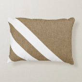 まだ素朴バモダンフェイクラップ白ストライプ アクセントクッション (裏面)