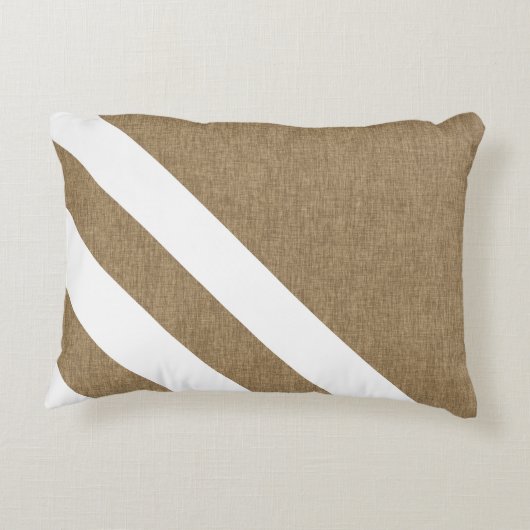 まだ素朴バモダンフェイクラップ白ストライプ アクセントクッション (裏面)