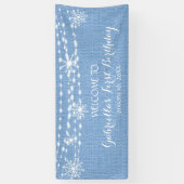 まだ素朴夢想冬ワンダーランドファースト誕生日 横断幕 (縦)