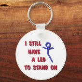 まだ脚が立つ、赤、青、ステックマン キーホルダー (正面)