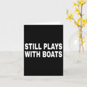 まだ船で遊ぶ ボート遊び 海事 船長帽 カード (黄色い花)