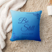 まだ詩篇46:10青 クッション (ブランケット)