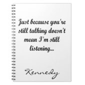 まだ話しているオフィス | Sassyユーモアかわいいジおもしろいョーク ノートブック (正面)