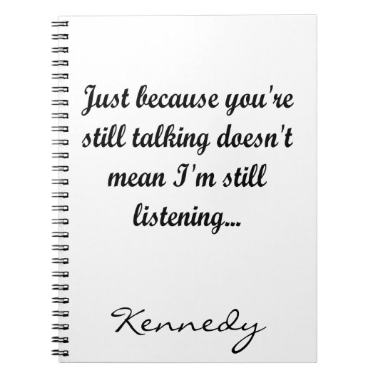 まだ話しているオフィス | Sassyユーモアかわいいジおもしろいョーク ノートブック (正面)