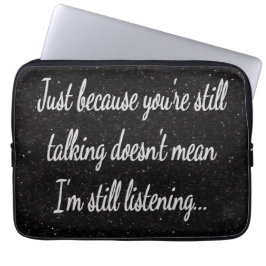 まだ話してい聞ない |ホワイトスクリプト引用文 ラップトップスリーブ