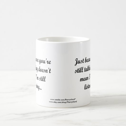 まだ話し聞てない |サッシーおもしろい引用文 モーフィングマグカップ (中央)