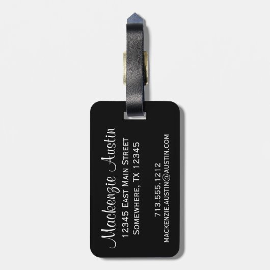 まだ話し聞てない |ホワイトスクリプト引用文 ラゲッジタグ (裏面縦)