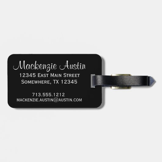 まだ話し聞てない |ホワイトスクリプト引用文 ラゲッジタグ (裏面横)