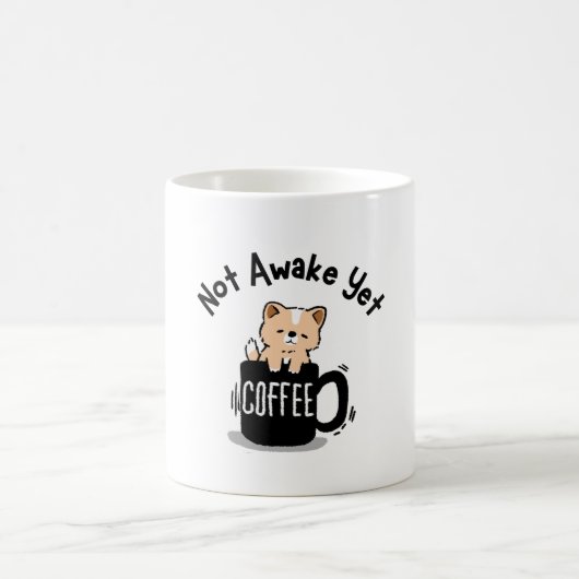 まだ起きてないコーヒー好き コーヒーマグカップ (中央)