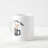 まだ起きてないコーヒー好き コーヒーマグカップ (正面左)