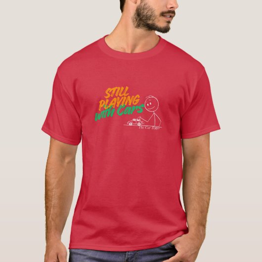 まだ車と遊んでる Tシャツ (正面)