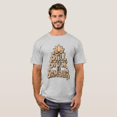 まだ輪廻からは抜け出せない仏教ユーモア Tシャツ (正面フル)