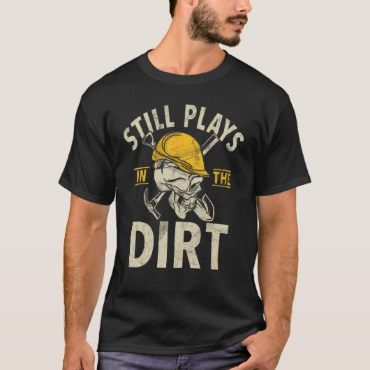まだ遊ダート建築の労働者とコン Tシャツ (正面)