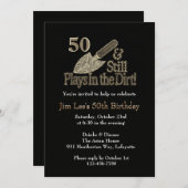 まだ遊土園芸任意の年齢の誕生日 招待状 (正面/裏面)