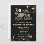 まだ遊未舗装ガーデニング90誕生日 招待状 (正面)