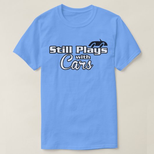 まだ遊車が乗っている Tシャツ (デザイン正面)