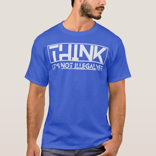 まだ違法じゃないって思ってるクチ？引用少年 Tシャツ (正面)