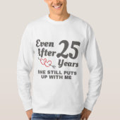 まだ25周年を迎え結婚ている Tシャツ (正面)