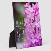 まだ46:10の紫の薄紫の花 フォトプラーク (側面)