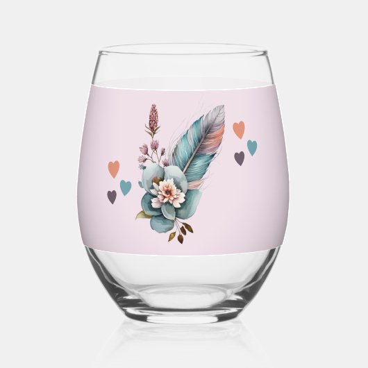 まだ50で素晴らしい名前を追加フローラ緑 ステムなしワイングラス