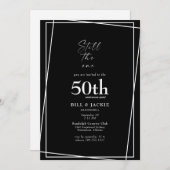 まだ50周年記念ブラックパーティー 招待状 (正面/裏面)