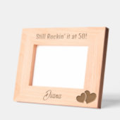 まだ50時にロックイン！モダン誕生日カスタム レーザー彫刻フレーム (左)